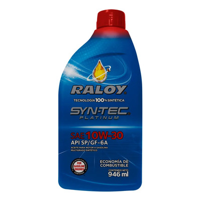 Aceite Motor Sintético Raloy Syntec Platinum 10w30 Sp Gf6 Qt | MercadoLibre