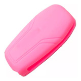 Funda Silicon Llave De Ford 3 Botones En Rosa