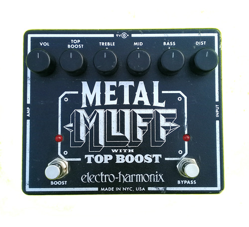 Pedal De Distorsión Electro Harmonix Metal Muff Con Booster