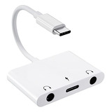 Adaptador De Audífonos Usb C Para I-pad Pro, Tipo C A Dual