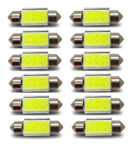 Kit Luz Led Cob Canbus Patente Interior Tubular 31 Mm X 12