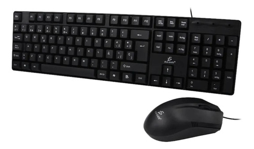 Kit Teclado Y Mouse Usb Alambrico Negro