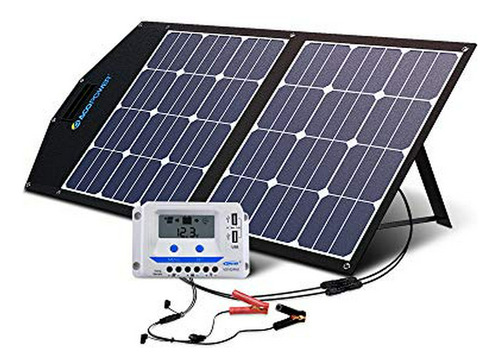 Panel Solar Plegable  80w, 12v Kit Solar Portátil Con Pantal