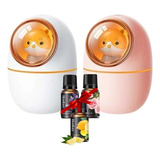 Humificador Gato Difusor Aceites Esenciales Lampara Noche F Color Perro Naranja Color Rosa