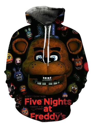 Sudadera Con Capucha Con Estampado Five Nights Harem Fashion