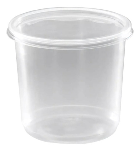 Pote / Envase Plástico 16 Oz - 500 Ml Con Tapa (25 Uds)
