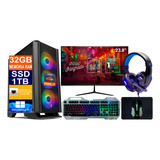 Pc Gamer Ryzen 7 5700x 1tb, 32gb Rx 580 8gb + Monitor 24p