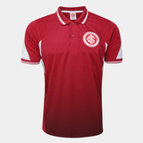 Camisa Polo Internacional Lettering Masculina - Vermelho E B