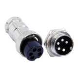 Conector 5 Pinos Para Microfone Radio Px Cobra