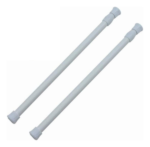 2x Tubos Ajustables Para Cortina De Baño / 30-50cm