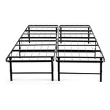 Base Cama Metálica Desarmable Plegable Queen Size Color Negro