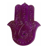 Porta Sahumerios Artesanal Mano De Fátima - Hamsa Violeta#2o