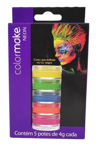 Tinta Cremosa Facial Colormake Neon 5 Cores