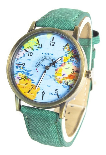 Reloj Pulsera Mapamundi Avion Variedad De Colores Oferta !!!
