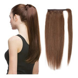 24 Cabello Humano De Cola De Caballo Nature, 35 Cm, 60 G Aa