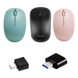 Mouse Inalambrico + Adaptador Otg Notebook Pc Tablet Celular