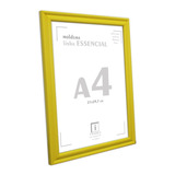 Moldura Quadro A4 21x30 Amarelo Diploma Foto C/ Acetato