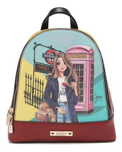 Mochila Backpack Doble Compartimento Nikky By Nicole Lee