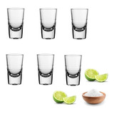 Vaso Tequilero Shot Anillado Caballito Cristal 4 Oz 6 Pzs.