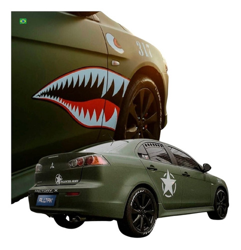 Adesivo Automotivo Jateado Verde Militar Envelopamento 5x138