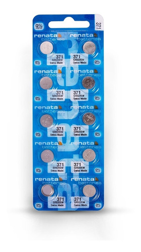 Batería Pila Reloj Renata 371 Sr920sw 1.55v Pack X 10