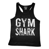 Resacada Olimpica Playera Caballero Gym Shark Fitness Negro