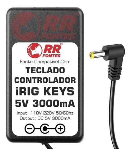 Fonte 5v 3a Para Teclado Controlador Irig Keys I/o 25 49 61