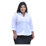 Kit 3 Peças Camisa Social Fem. Plus Size M.3/4 Tam G1 (152)