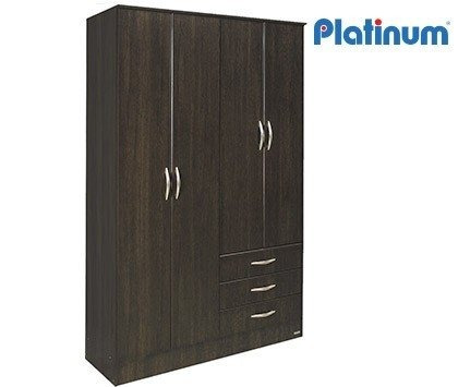 Placard 4 Puertas 3 Cajones Platinum (tabaco)