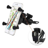 Suporte Pra Celular Motocicleta Antiderrapante C/entrada Usb