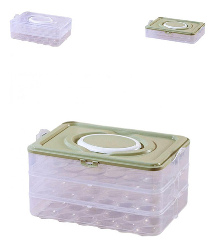 Soporte Para Huevos Con Tapa, Caja Transparente Para Almacen