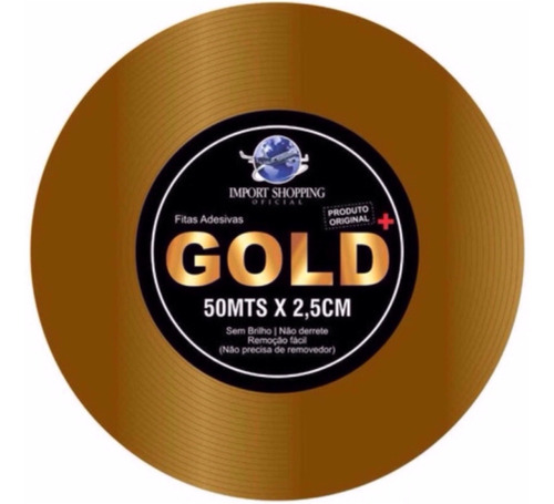 Fita Adesiva - Gold + 50 Mts 2,5cm - Prótese Capilar Perucas