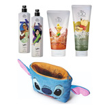 Kit Presente Infantil Criança Menina Necesseire Colônia Perfume Hidratante Sabonete Líquido Creme Cabelos Gel Glitter Disney 100 Princesas O Boticário