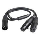 Mezclador De Cable Divisor Xlr Macho A Doble Hembra Con Divi