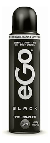 Ego Desodorante Black En Aerosol Para Hombre 150 Ml