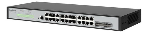 Switch Intelbras 24 Portas Gigabit Ethernet Sg 2404d Mr L2+