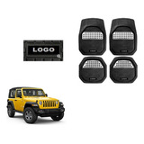 Tapetes 3d Charola Logo Jeep Wrangler Sport 2007 - 2023 2024