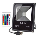 50w Control Remoto Rgb Flood Light, 4 Modelos Con 16 Tonos D