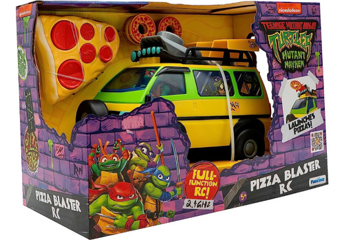 Tortugas Ninja: Vehiculo Lanzador De Pizza Control Remoto