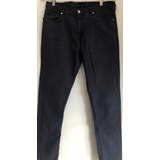 Pantalón H&m Slim Fit Coupé Etroite Azul 32 Usado