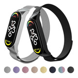 Pulseira Para Xiaomi Mi Band 3/4 Milanesa De Metal Aço Inox