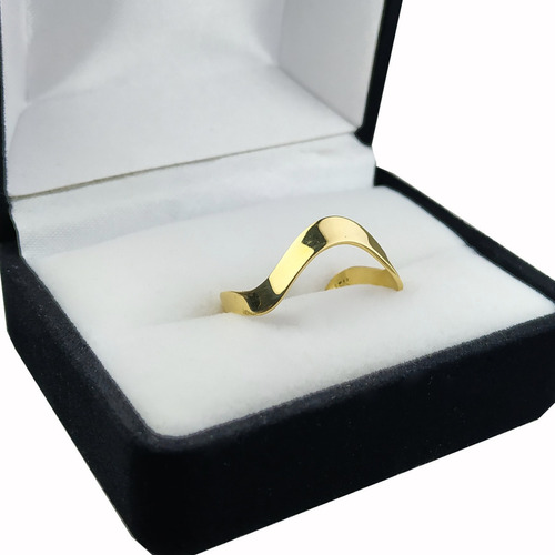 Anillo Onda Oro 18k Mujer 2 Gramos 