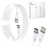 Apple Lightning Cable Cargador iPhone iPad Usb Tipo C A 2metros