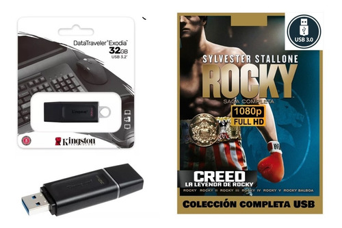 Usb 32 Gb - Colección Rocky