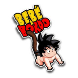 Sticker Bebe A Bordo Goku Vinil Adhesivo Auto 15cm 075