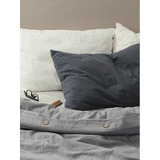 Funda Almohada Tusor Gris Cemento 50x70 Con Solapas