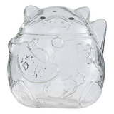 Hucha De Cristal Con Diseño De Gato, Adorable, 4,3x4,7