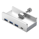 Base Externa De Aluminio De 4 Puertos, Extensor Usb 3,0,