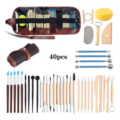Herramienta Ceramica Moldear Arcilla Decorar Modelado Kit 40 | MercadoLibre