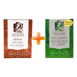 Kit 1 Henna Indiana Casa Da India 100% Natural + 1 Composta